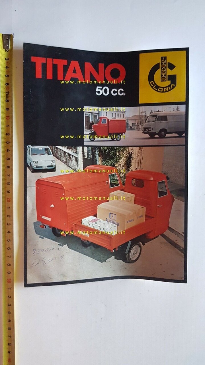 Intramotor Titano 50 motocarro depliant originale brochure