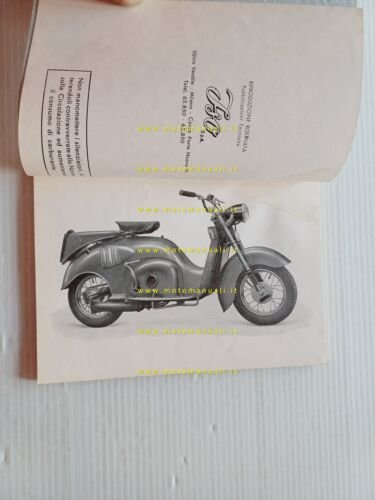 ISO 125 Isomoto Isoscooter 1951 manuale uso manutenzione libretto originale