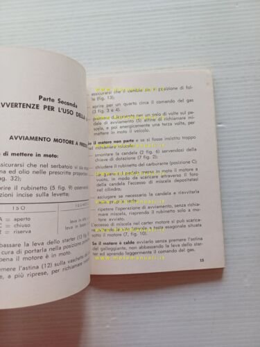 ISO 125 Isomoto Isoscooter 1951 manuale uso manutenzione libretto originale