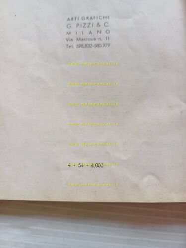 ISO 125 Isomoto Isoscooter 1954 manuale uso manutenzione libretto originale