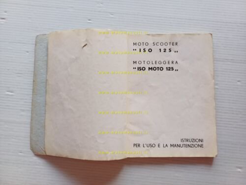 ISO 125 Isomoto Isoscooter 1954 manuale uso manutenzione libretto originale