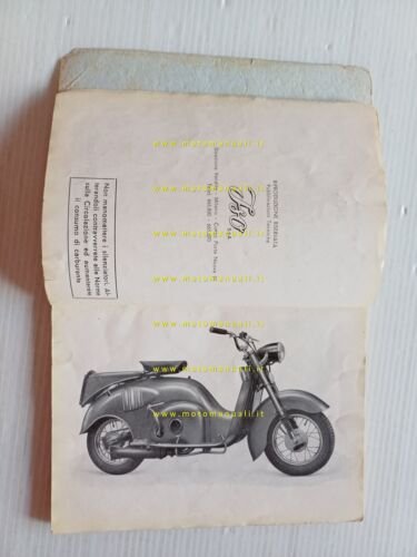 ISO 125 Isomoto Isoscooter 1954 manuale uso manutenzione libretto originale