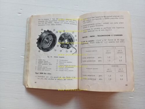 ISO 125 Isomoto Isoscooter 1954 manuale uso manutenzione libretto originale