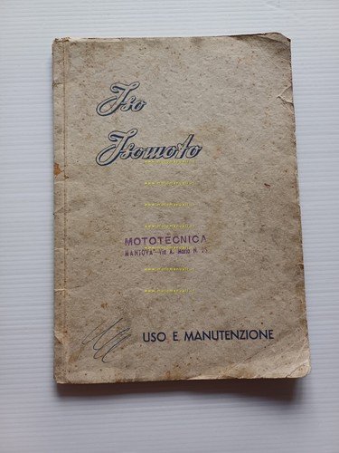 ISO 125 Isoscooter Isomoto 1950 manuale uso originale owner's manual