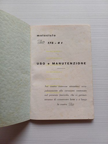 ISO 175 4T 1956 manuale uso manutenzione libretto istruzioni italiano …