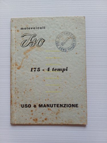 ISO 175 4T 1956 manuale uso manutenzione libretto istruzioni originale …