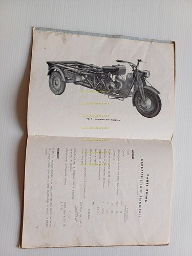 ISO Isocarro 125 1951 manuale uso manutenzione libretto originale italiano