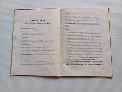 ISO Isocarro 125 1951 manuale uso manutenzione libretto originale italiano