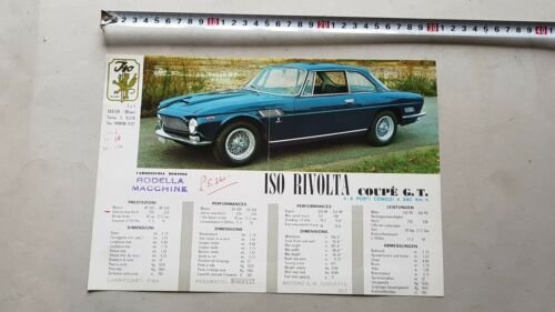 Iso Rivolta Grifo - Coupè GT 1965 depliant originale multilingua …