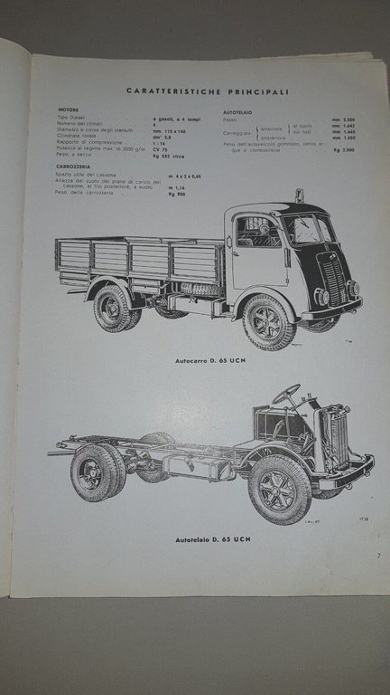 Isotta Fraschini 1947 autocarro catalogo ricambi originale spare parts catalogue
