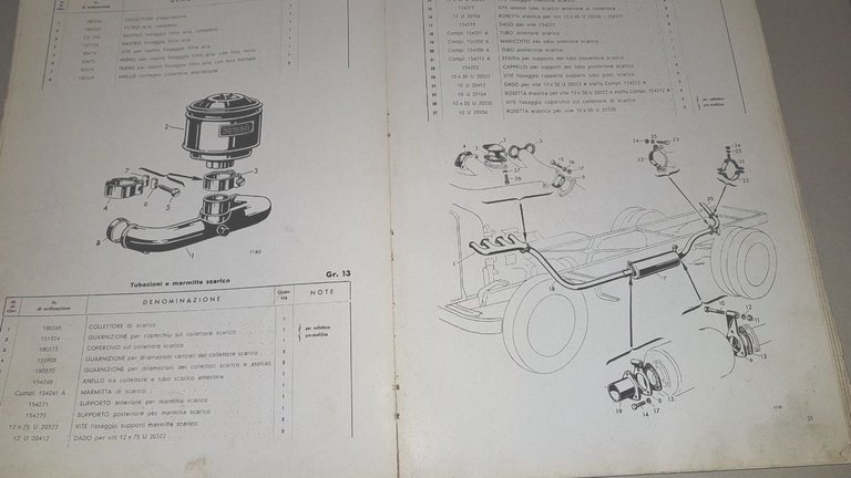 Isotta Fraschini 1947 autocarro catalogo ricambi originale spare parts catalogue