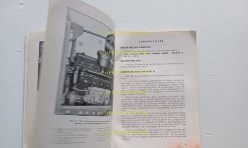 Isotta Fraschini autocarro D 80 CO 3a serie 1947 manuale …