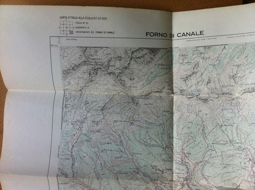 Istituo Geografico Militare - carta 1:25000 - Forno di Canale … | Immagine principale