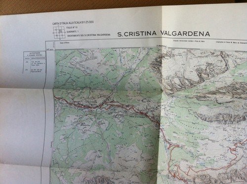 Istituo Geografico Militare - carta 1:25000 - S. Cristina Valgardena … | Immagine principale