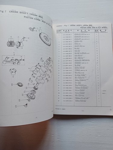 ISUZU TOYO C240 PKE Diesel 1980 catalogo ricambi originale