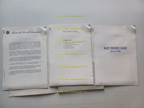 Itala Raid Peking-Paris 1989 cartella stampa originale