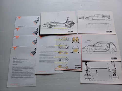 Italdesign Giugiaro salone Lingotto Torino 1986 cartella stampa originale