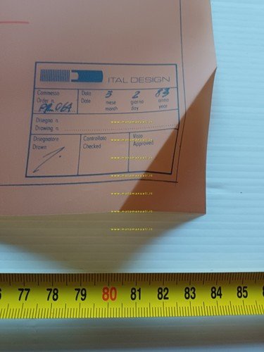 Italdesign MAYA 1983 disegno su lucido originale con firma autografa …