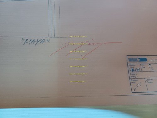 Italdesign MAYA 1983 disegno su lucido originale con firma autografa …