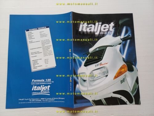 Italjet 125 Formula scooter anni 90 depliant italiano originale