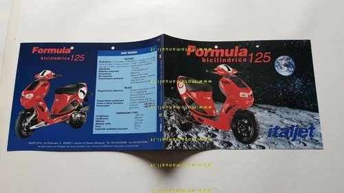 Italjet 125 Formula scooter anni 90 depliant originale italiano