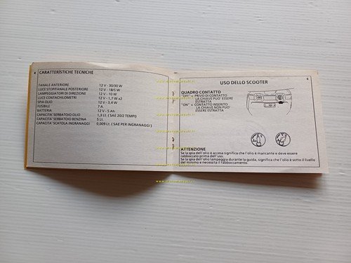 Italjet 50 ADL scooter manuale uso manutenzione italiano originale