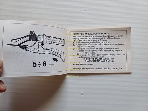 Italjet 50 Buster minicross manuale uso manutenzione INGLESE originale