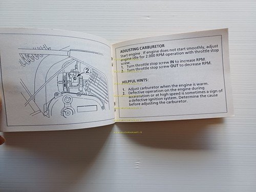 Italjet 50 Buster minicross manuale uso manutenzione INGLESE originale