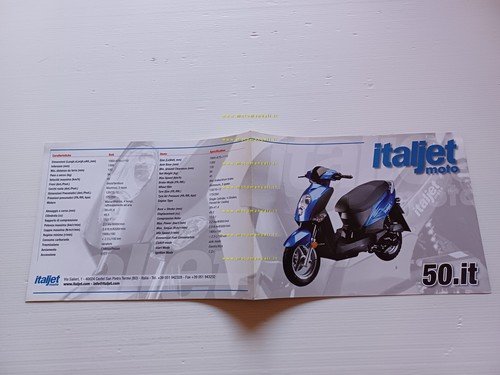 Italjet 50.it scooter 2008 depliant italiano originale