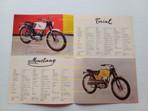 Italjet 50 Mustang Veloce -Trial - Mustang anni 60 depliant …
