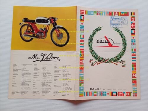 Italjet 50 Mustang Veloce -Trial - Mustang anni 60 depliant …