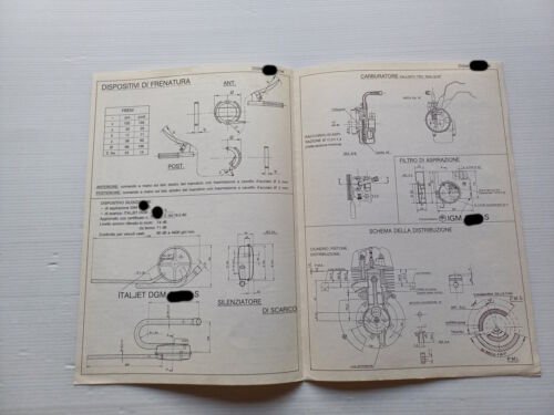 Italjet 50 Pack 2 1980 scheda omologazione DGM Facsimile originale