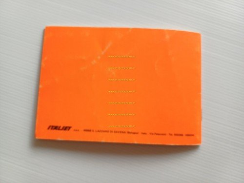 Italjet 50 Pack Away manuale uso manutenzione libretto originale INGLESE