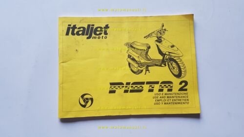 Italjet 50 Pista 2 1993 manuale uso manutenzione originale
