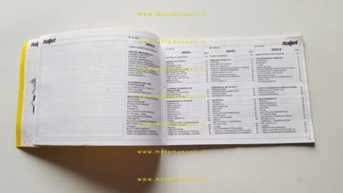 Italjet 50 Pista 2 1993 manuale uso manutenzione originale