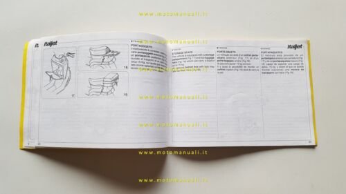 Italjet 50 Pista 2 1993 manuale uso manutenzione originale