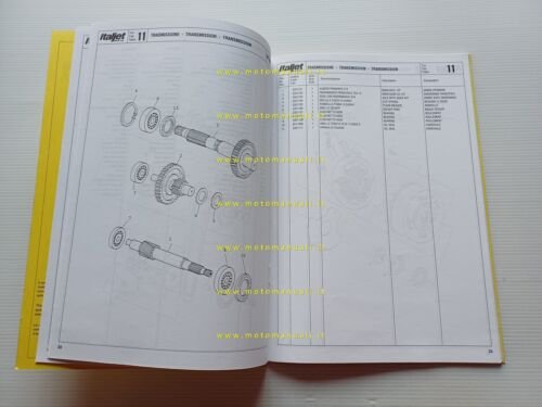 Italjet 50 Pista 2-Yankee scooter 1995 catalogo ricambi originale