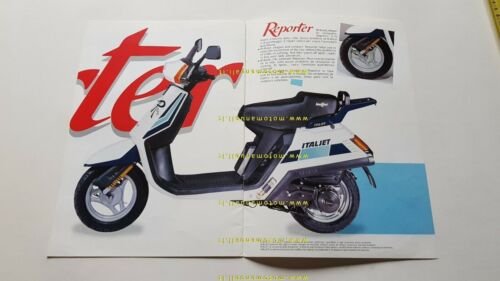 Italjet 50 Reporter Bazooka Ascot scooter depliant anni 90 originale …