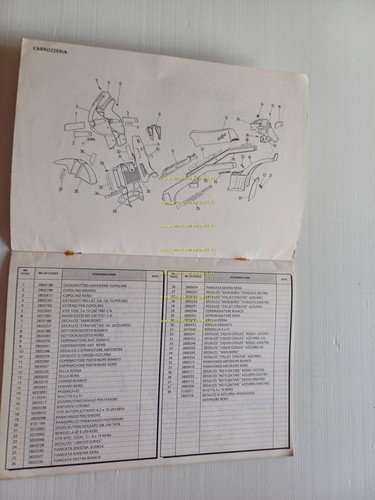 Italjet 50 Stratos tubone catalogo ricambi TELAIO originale