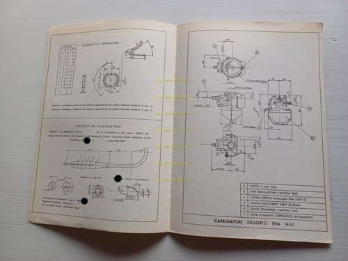 Italjet Baby 48 1968 Facsimile originale scheda omologazione DGM Motorizzazione