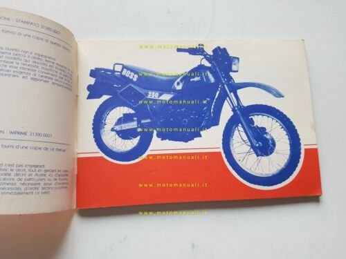 Italjet Boss 350 1983 manuale uso manutenzione libretto originale owner's …