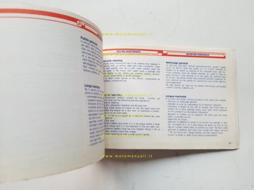 Italjet Boss 350 1983 manuale uso manutenzione libretto originale owner's …
