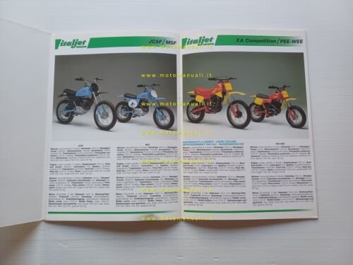 Italjet catalogo produzione tutti modelli 1983 ( 9 depliant) originale
