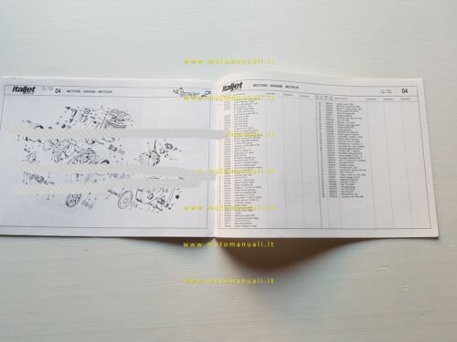 Italjet Coyote 2 50 catalogo ricambi originale