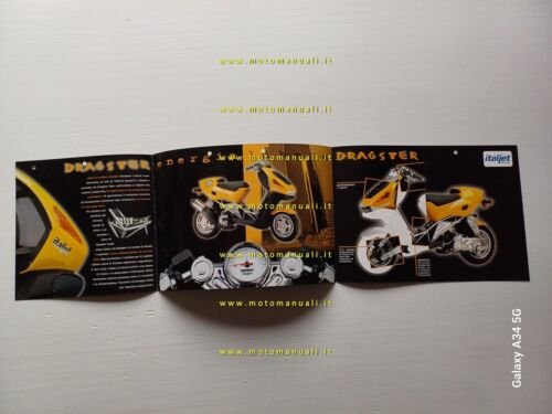 Italjet Dragster 125 - 180 scooter 1999 depliant originale italiano