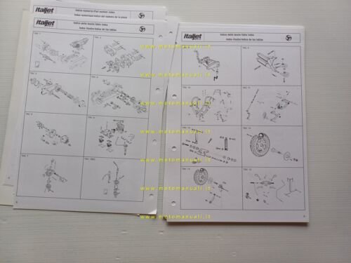 Italjet Formula 125 scooter catalogo ricambi originale Parts Catalogue