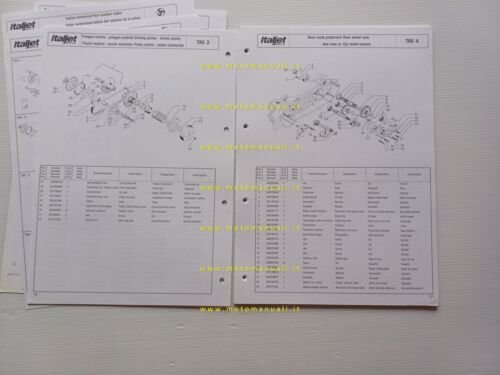Italjet Formula 125 scooter catalogo ricambi originale Parts Catalogue