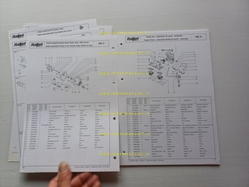 Italjet Formula 125 scooter catalogo ricambi originale Parts Catalogue