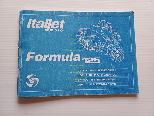 Italjet Formula 125 scooter manuale uso manutenzione libretto originale