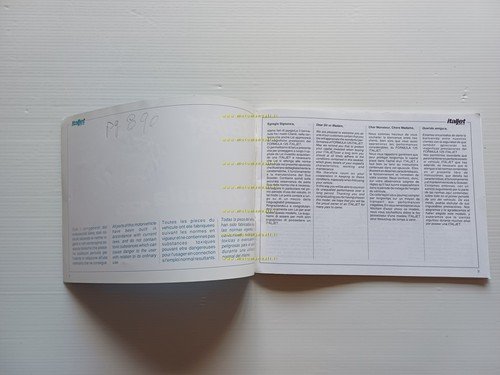 Italjet Formula 125 scooter manuale uso manutenzione libretto originale